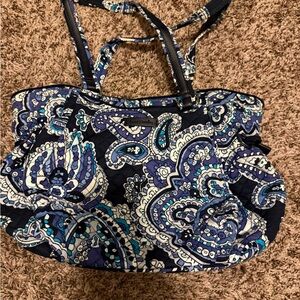 Vera Bradley Blue and Purple Paisley Shoulder Bag